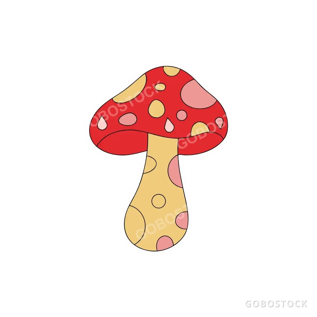 Woodland Mushroom Sticker — AI-generated image made with Recraft V4.1 Vector on Gobostock