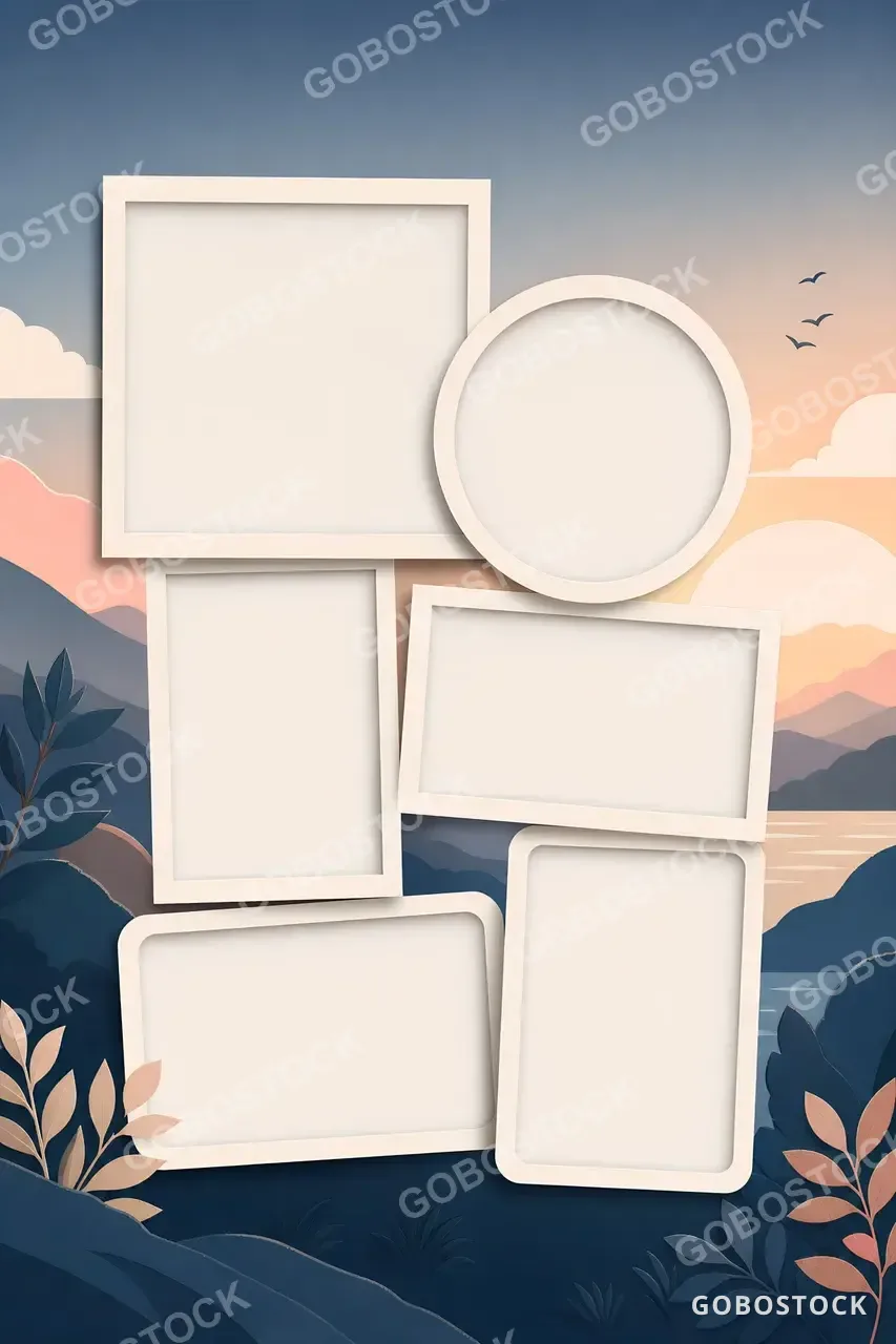 Blank Social Media Frame System — Atmospheric Frame — AI-generated image made with GPT Image 2 Edit on Gobostock